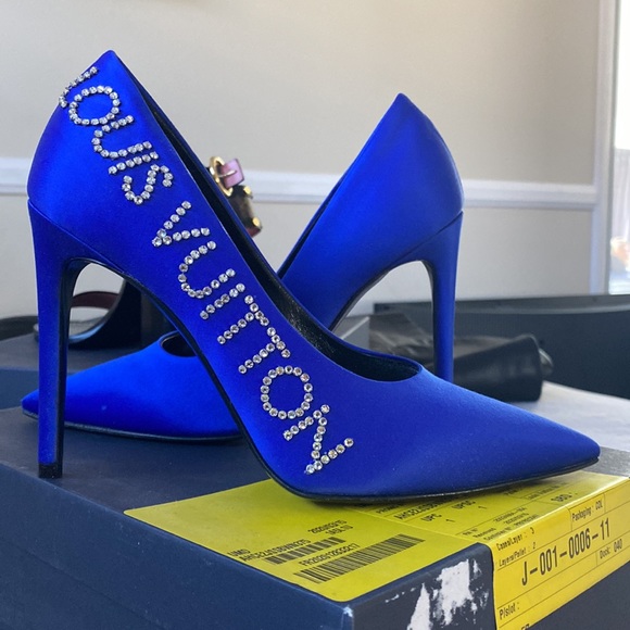 blue louis vuitton heels